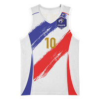 Custom France Foorball Basketball Jersey Les Bleus Tricolor Brush Style - Wonder Print Shop