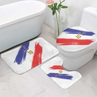 Custom France Foorball Bathroom Set Les Bleus Tricolor Brush Style - Wonder Print Shop