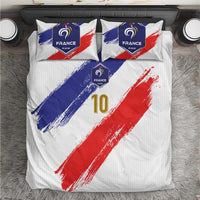 Custom France Foorball Bedding Set Les Bleus Tricolor Brush Style - Wonder Print Shop