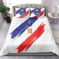 Custom France Foorball Bedding Set Les Bleus Tricolor Brush Style - Wonder Print Shop