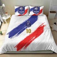 Custom France Foorball Bedding Set Les Bleus Tricolor Brush Style - Wonder Print Shop