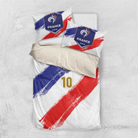 Custom France Foorball Bedding Set Les Bleus Tricolor Brush Style - Wonder Print Shop