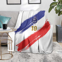 Custom France Foorball Blanket Les Bleus Tricolor Brush Style - Wonder Print Shop