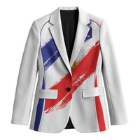 Custom France Foorball Blazer Les Bleus Tricolor Brush Style - Wonder Print Shop