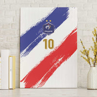 Custom France Foorball Canvas Wall Art Les Bleus Tricolor Brush Style - Wonder Print Shop