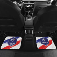 Custom France Foorball Car Mats Les Bleus Tricolor Brush Style - Wonder Print Shop