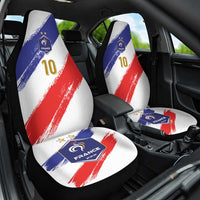 Custom France Foorball Car Seat Cover Les Bleus Tricolor Brush Style - Wonder Print Shop