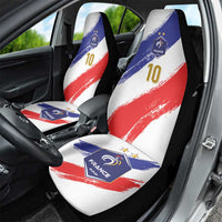 Custom France Foorball Car Seat Cover Les Bleus Tricolor Brush Style - Wonder Print Shop