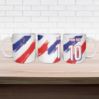 Custom France Foorball Ceramic Mug Les Bleus Tricolor Brush Style - Wonder Print Shop