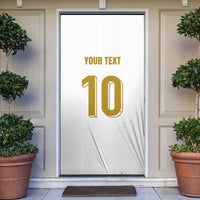 Custom France Foorball Door Cover Les Bleus Tricolor Brush Style - Wonder Print Shop