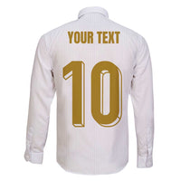 Custom France Foorball Family Matching Off Shoulder Maxi Dress and Hawaiian Shirt Les Bleus Tricolor Brush Style - Wonder Print Shop