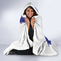 Custom France Foorball Hooded Blanket Les Bleus Tricolor Brush Style - Wonder Print Shop