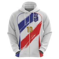 Custom France Foorball Hoodie Les Bleus Tricolor Brush Style - Wonder Print Shop