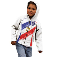 Custom France Foorball Kid Hoodie Les Bleus Tricolor Brush Style - Wonder Print Shop