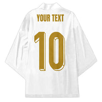 Custom France Foorball Kimono Les Bleus Tricolor Brush Style - Wonder Print Shop