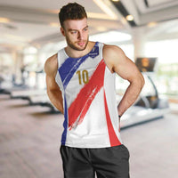 Custom France Foorball Men Tank Top Les Bleus Tricolor Brush Style - Wonder Print Shop