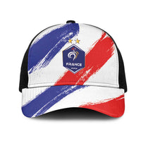 France Foorball Mesh Trucker Cap Les Bleus Tricolor Brush Style - Wonder Print Shop