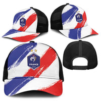 France Foorball Mesh Trucker Cap Les Bleus Tricolor Brush Style - Wonder Print Shop