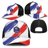 France Foorball Mesh Trucker Cap Les Bleus Tricolor Brush Style - Wonder Print Shop