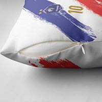 Custom France Foorball Pillow Cover Les Bleus Tricolor Brush Style - Wonder Print Shop