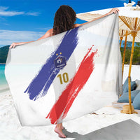 Custom France Foorball Sarong Les Bleus Tricolor Brush Style - Wonder Print Shop