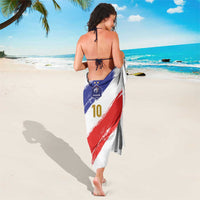 Custom France Foorball Sarong Les Bleus Tricolor Brush Style - Wonder Print Shop