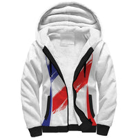 Custom France Foorball Sherpa Hoodie Les Bleus Tricolor Brush Style - Wonder Print Shop