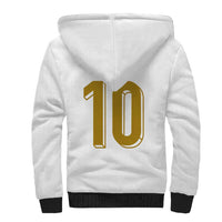 Custom France Foorball Sherpa Hoodie Les Bleus Tricolor Brush Style - Wonder Print Shop