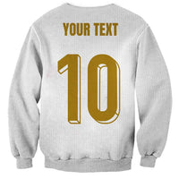 Custom France Foorball Sweatshirt Les Bleus Tricolor Brush Style - Wonder Print Shop