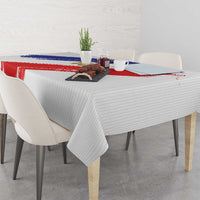 Custom France Foorball Tablecloth Les Bleus Tricolor Brush Style - Wonder Print Shop