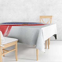 Custom France Foorball Tablecloth Les Bleus Tricolor Brush Style - Wonder Print Shop