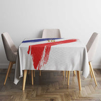 Custom France Foorball Tablecloth Les Bleus Tricolor Brush Style - Wonder Print Shop