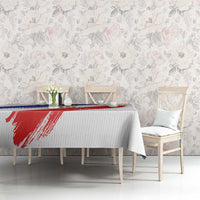 Custom France Foorball Tablecloth Les Bleus Tricolor Brush Style - Wonder Print Shop