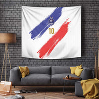 Custom France Foorball Tapestry Les Bleus Tricolor Brush Style - Wonder Print Shop