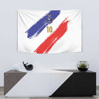 Custom France Foorball Tapestry Les Bleus Tricolor Brush Style - Wonder Print Shop