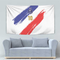 Custom France Foorball Tapestry Les Bleus Tricolor Brush Style - Wonder Print Shop