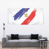 Custom France Foorball Tapestry Les Bleus Tricolor Brush Style - Wonder Print Shop