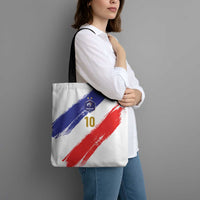 Custom France Foorball Tote Bag Les Bleus Tricolor Brush Style - Wonder Print Shop