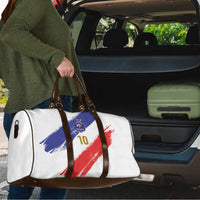 Custom France Foorball Travel Bag Les Bleus Tricolor Brush Style - Wonder Print Shop