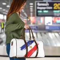 Custom France Foorball Travel Bag Les Bleus Tricolor Brush Style - Wonder Print Shop