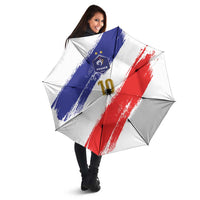 Custom France Foorball Umbrella Les Bleus Tricolor Brush Style - Wonder Print Shop
