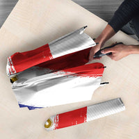 Custom France Foorball Umbrella Les Bleus Tricolor Brush Style - Wonder Print Shop