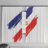 Custom France Foorball Window Curtain Les Bleus Tricolor Brush Style - Wonder Print Shop