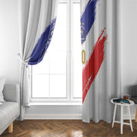 Custom France Foorball Window Curtain Les Bleus Tricolor Brush Style - Wonder Print Shop