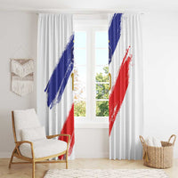 Custom France Foorball Window Curtain Les Bleus Tricolor Brush Style - Wonder Print Shop