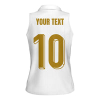 Custom France Foorball Women Sleeveless Polo Shirt Les Bleus Tricolor Brush Style - Wonder Print Shop