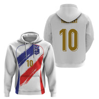 Custom France Foorball Zip Hoodie Les Bleus Tricolor Brush Style - Wonder Print Shop