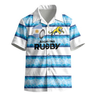 Argentina Rugby Custom Kid Hawaiian Shirt Pumas Stripes Style