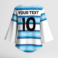 Argentina Rugby Custom Kimono Sleeve Blouse Pumas Stripes Style