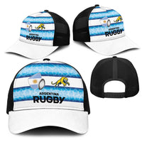 Argentina Rugby Mesh Trucker Cap Pumas Stripes Style